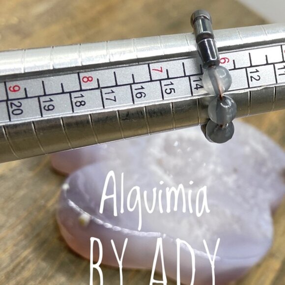 Alquimia Jewelry - Agate hematite beaded ring